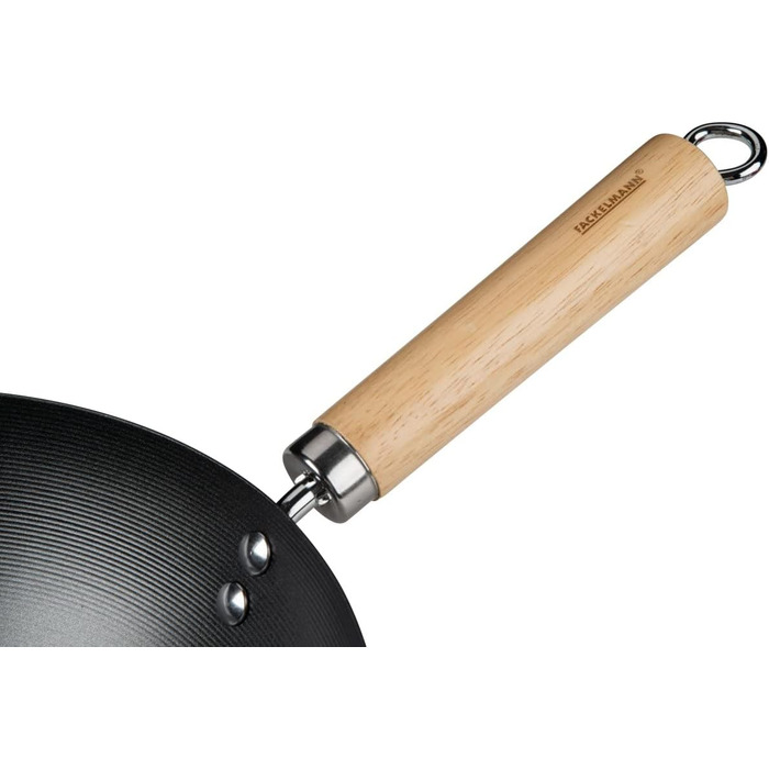 Сковорода вок FACKELMANN 26 см - Вок для варіння, тушкування, смаження - Для газової, керамічної плити, електричної - Ручка з дерева акації (макс. 60 символів)