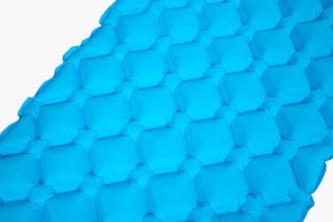 Кемпінговий килимок BESTIF Надувний надувний надувний матрац Відкритий надлегкий водонепроникний 190 x 58 x 5 см Компактний килимок для сну з подушкою (світло-блакитний)