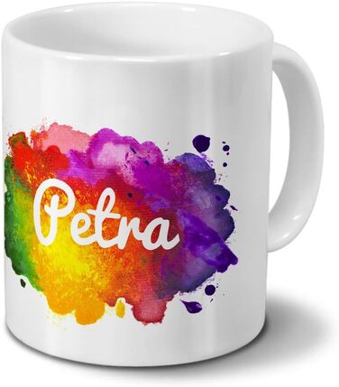 Кружка для фарби Petra - іменна, кавова кружка - біла