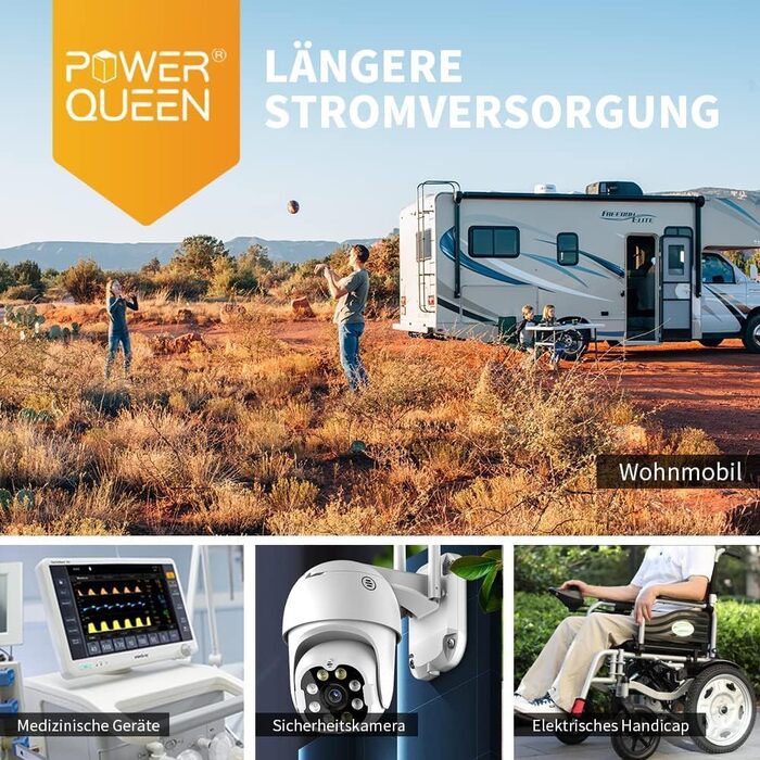 Акумуляторна батарея Power Queen 12,8 В 100 Ач LiFePO4, батарея 1280 Втгод зі 100 А BMS, 4000 циклів зарядки, ідеально підходить як джерело живлення для тягового тролінгового двигуна 30 70 фунтів, автофургон, човен (12V50Ah)