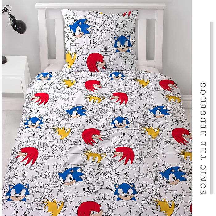 Постільна білизна Character World Sonic підліткова 135x200 см + 80x80 см