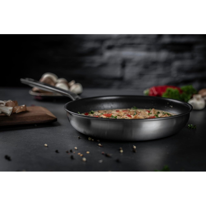 Сковорода KUHN RIKON CULINARY FivePly 28 см, нержавіюча сталь, 5-шарове покриття