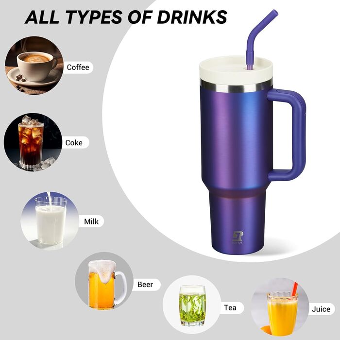 Термокружка-пляшка 1200 мл з трубочкою та антиковзним покриттям, без BPA, з подвійними стінками, для авто, офісу, відпочинку (Пастельно-рожевий, Біло-рожевий, Пурпурно-червоний)