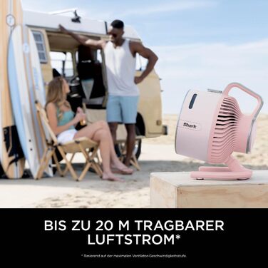 Вентилятор Shark FlexBreeze HydroGo Starker з функцією розпилення, охолодження для дому та вулиці, тихий та довговічний, з підключенням та без, компактний та легкий, потік повітря до 20 м, Quartz FA050EUPK