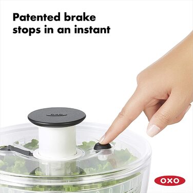 OXO Good Grips Салатниця-віджимник з ситом та кришкою, зелена – для сушіння салату