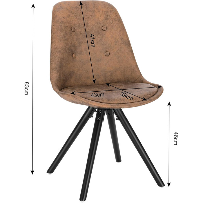 Стільці для обідньої кімнати WOLTU, кухонні стільці, скандинавський дизайн, стільці для туалетного столика, крісла для відпочинку, м'які стільці, стільці в ретро стилі, сіре покриття з льону, BH54gr-4 (набір 1 шт.)