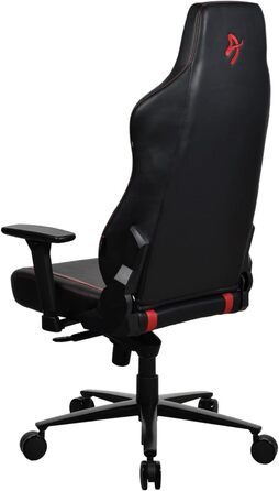 Ігровий та офісний крісло Arozzi Torretta Premium з SoftFabric™, 3D-підлокітники, висока спинка, регульована нахил, 2 подушки (Чорний/Червоний)