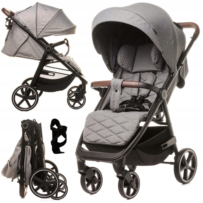 Дитячий прогулянковий візок 4BABY Stinger, алюмінієва рама, гелеві колеса, компактне складання