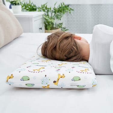 Дитяча подушка SIKAINI Memory Foam, Oeko-Tex, гіпоалергенна, захист шиї, 3-10 років, плоска