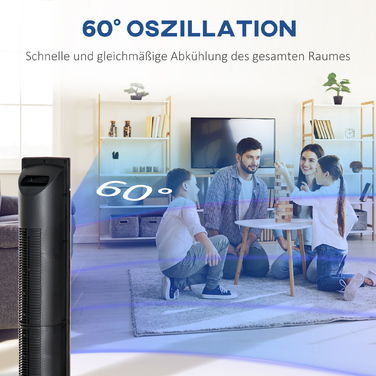 Вентилятор 2-в-1: підлоговий та настільний, чорний (32 см x 32 см x 106,8 см)