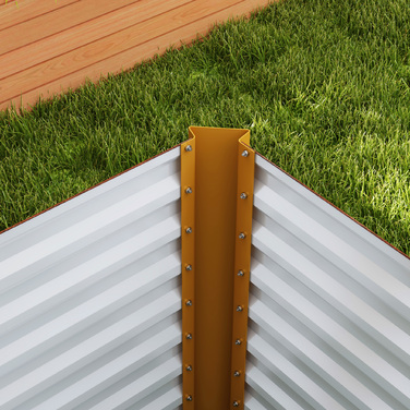 Набір з 2 грядок-ящиків для вирощування рослин, глибокі, металеві, 120 x 60 x 60 см, коричневого кольору