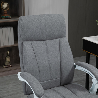 Ергономічне письмове крісло HOMCOM Office Chair з регульованою спинкою на 155° і функцією відкидання, регулюється по висоті для комфорту