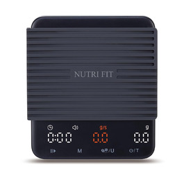 Ваги для кави NUTRI FIT Mini з таймером, USB-C, LED-дисплеєм, 2 кг/0,1 г, чорний