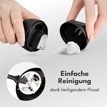 Електричний міні-фільтр для одягу LEBENLANG - з запасними лезами та пензлем для чищення | Для видалення ворсу та пуху | Чорний, 400mAh