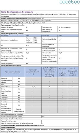 Міні-холодильник Cecotec Bolero MiniColing 25 л, рожевий, 12-220V, для авто та кемпінгу, з регулюванням температури