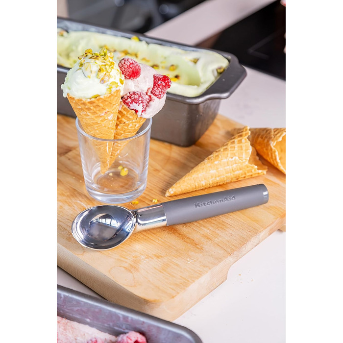 Прес для часнику KitchenAid Softgrip сірий (вугільний), з дозатором для льоду