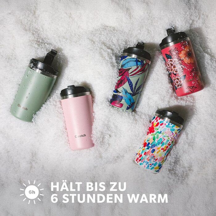 Термокружка QWETCH 350 мл з нержавіючої сталі - для кави та чаю, 6 год гаряча, 12 год холодна, BPA-free, без витоку, багаторазова, для подорожей