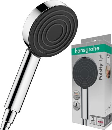 Душова лійка Hansgrohe Pulsify Select S EcoSmart з 3 режимами, 6.9 л/хв, Antikalk, 105 мм (Хром, 1 режим PowderRain)