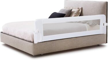 Захисний бортик для ліжка дитячого DREAMADE 150 см, білий - запобігає випаданню, PP та Oxford