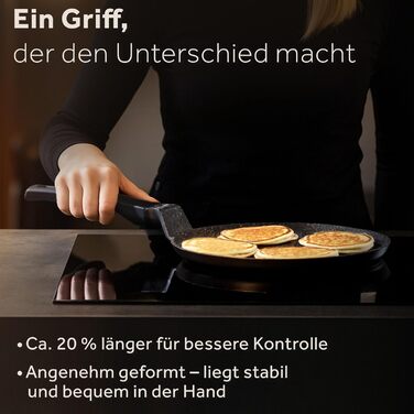 Сковорода для крепів ZWIEGER з дозатором тіста – антипригарна сковорода для панкейків Induktion 26 см, сковорода для панкейків, яку можна мити в посудомийній машині – з нержавіючою сталлю по всій поверхні, підходить для всіх типів плит – без PFOA та PFOS,