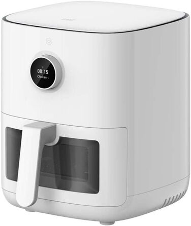 Фритюрниця Mi Smart Air Fryer Pro 4 л, 4 літри, 1600 Вт, 100 рецептів, прозоре вікно, білий