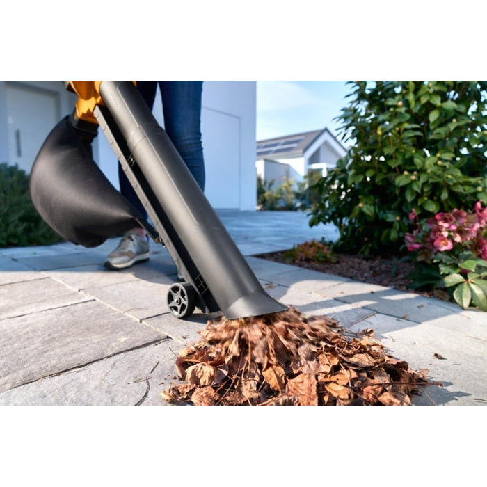 STIGA VS 100e: Акумуляторний пилосос-подрібнювач-дугун, 2 x 20V акумулятори, 45л контейнер, 3-в-1 для листя та сміття, з зарядним пристроєм