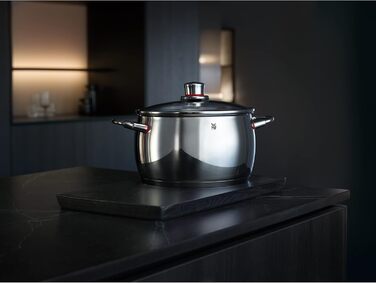 Набір каструль WMF Quality One Induktion 6-ти з нержавіючої сталі з кришкою з термостійкого скла, 6 предметів