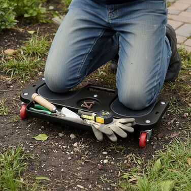 Дошка для колін з підсвічуванням та органайзером для інструментів Relaxdays