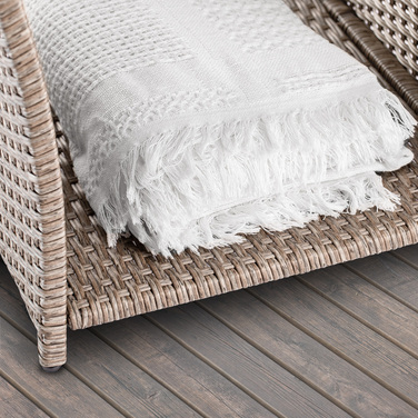 Столик з полі ротанга Vedis Cream 45x45x40см