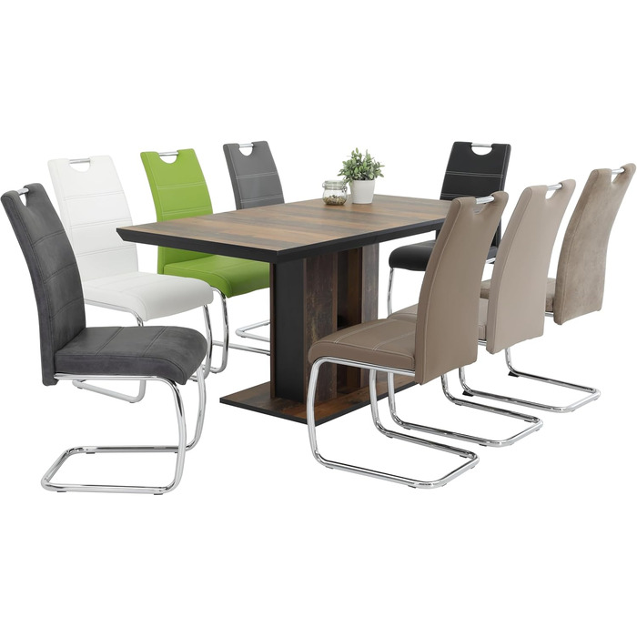 Крісло-гойдалка Hela Tische Flora, кухонне, з металевим каркасом, штучна шкіра, бежеве, 42x57x98 см