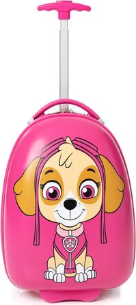 ЩЕНЯЧИЙ ПАТРУЛЬ Скай Валіза для дітей Girls Pink Cabin Small Hard Cover Holiday Carry On Trolley On з висувною ручкою Вертоліт Порятунок Цуценя Анімаційний персонаж