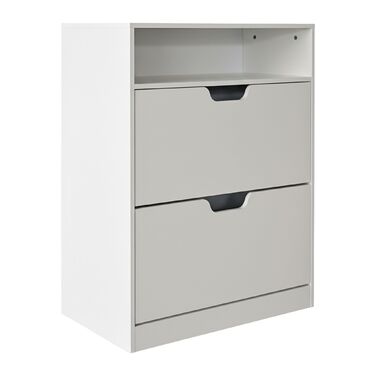 Взуттєва шафа Relaxdays з відкидною дверцями та відкритою полицею