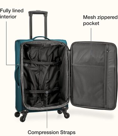 Набір валіз U.S. Traveler Anzio Softside Spinner 3-Piece (22/26/30) блакитно-зелений