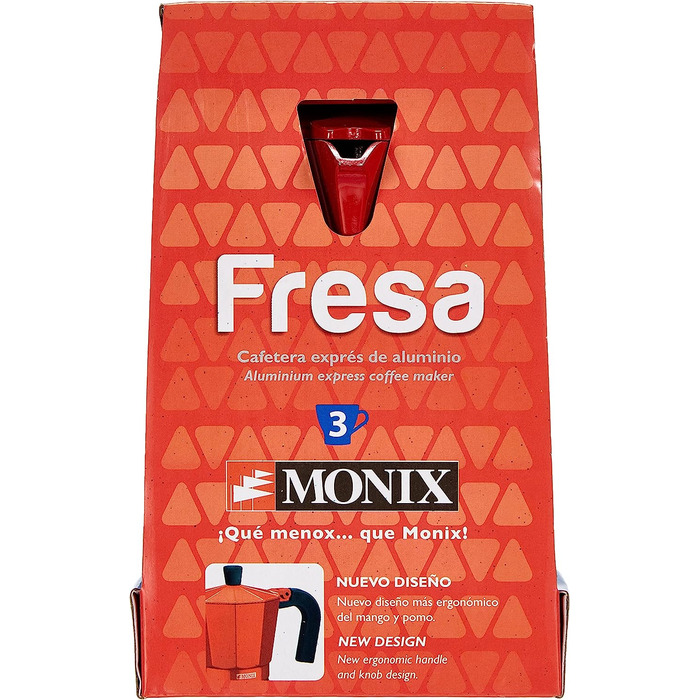 Кавник для мокко Monix Fresa, алюміній, полуниця, 9 см, 3 шт.
