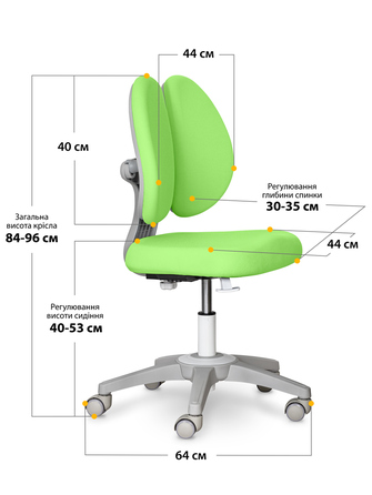 Дитяче крісло Mealux Sprint Duo Lite Green (арт.Y-412 Lite KZ)