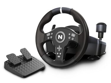 Гоночний кермо NITHО Drive Pro V200 з педалями та перемикачем швидкостей для PC, PS4, PS5, Xbox One, Xbox Series X/S, Windows - 270° з вібрацією