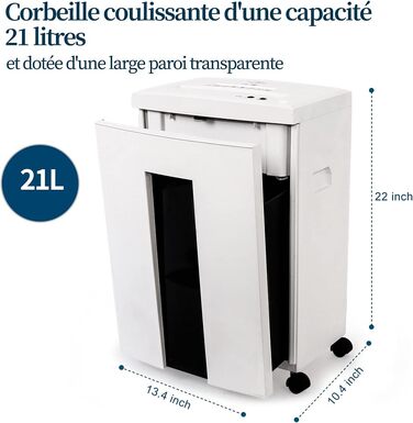 Шредер WOLVERINE P4 SD9113 - 18 листів, для важкого паперу, CD, тихий, 22л