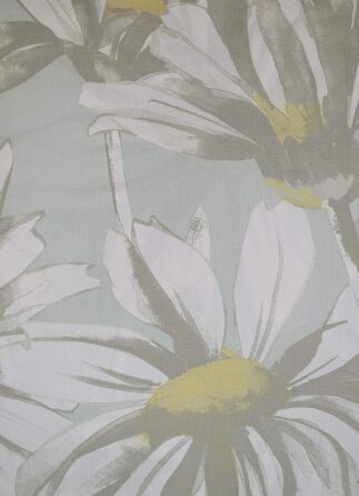 Постільна білизна fleuresse Квіти 135 x 200 Renforce 100 бавовна біла бірюзово-жовта