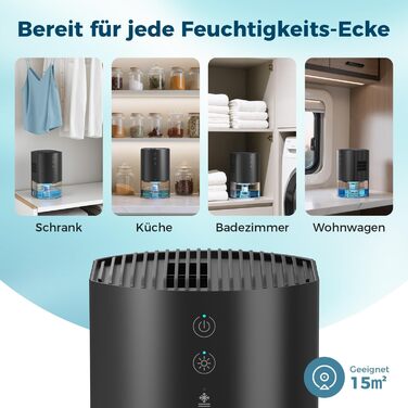 Електричний осушувач повітря AROEVE 990мл з підсвіткою 7 кольорів, автоматичне вимкнення, захист від пролиття, для дому, шафи, ванної кімнати та кухні