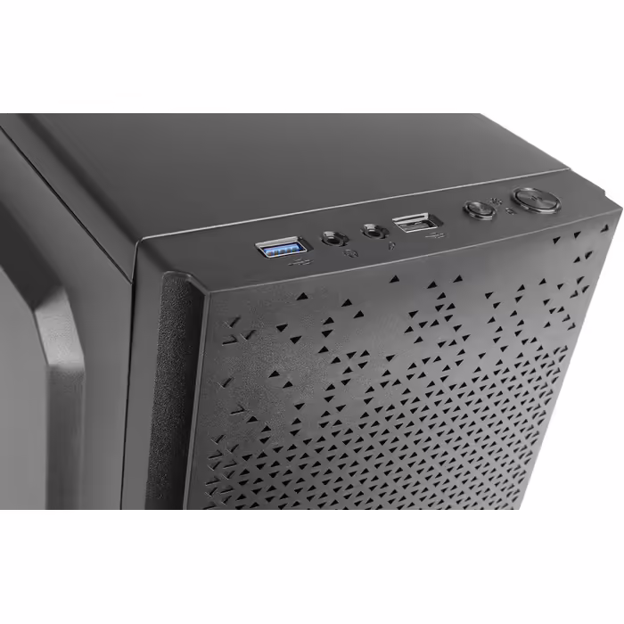 Корпус Micro ATX, передня сітка, USB 3.0, чорний, 6