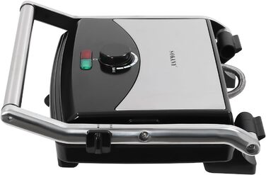 Електричний контактний гриль для приготування їжі на столі, 2000 Вт, чорний