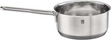 Набір каструль RÖSLE Basic Line 4 шт. з нержавіючої сталі 18/10, склокришки, зручний бортик, індукційне дно, придатний для миття в посудомийній машині, сріблястий/чорний