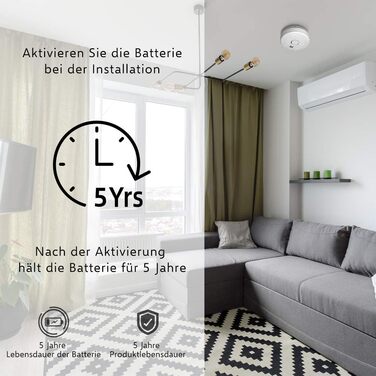 Набір датчиків диму ELRO FS1805M (6 шт.) | Магнітне кріплення | 5 років батареї та гарантія | Відповідає EN14604 | Білий