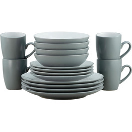Серія COOL GREY, набір посуду, комбінований набір з 16 предметів білий, 22337