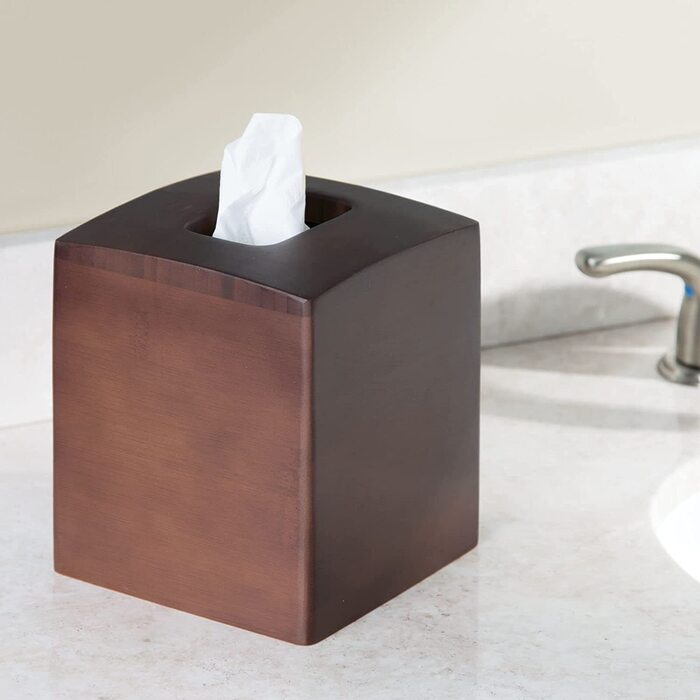 Коробка для косметичних серветок mdesign квадратна-практична коробка для гігієнічних серветок у ванній-коробка для серветок з сучасним і елегантним дизайном-колір - набір з 2 шт. (Еспресо)