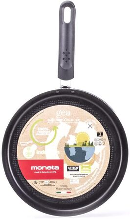Сковорода для млинців Креп Moneta Gea, 25 см, 100 перероблений алюміній, для кожної конфорки, включаючи індукційну. Зроблено в Італії