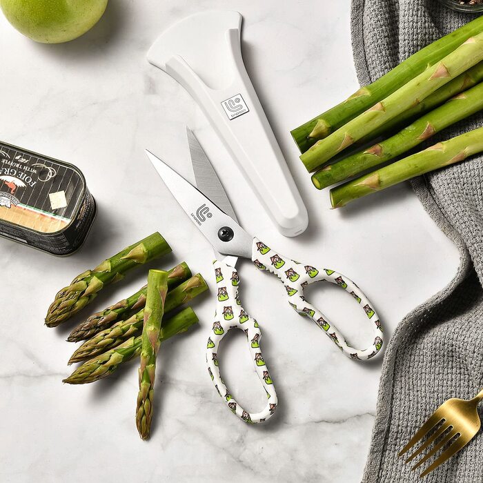 Кухонні ножиці Linoroso гострі ножиці Кухня з магнітною кришкою високоякісні побутові ножиці з нержавіючої сталі універсальні ножиці може використовуватися як тканинні ножиці Ножиці для рукоділля Ножиці для паперу ножиці для барбекю Текстильні ножиці- (ти
