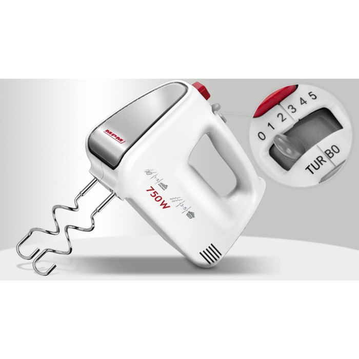 Кухонний комбайн MPM MMR-16Z з обертовою чашею 3.4 л, без BPA, 750W, білий (міксер, планетарний)