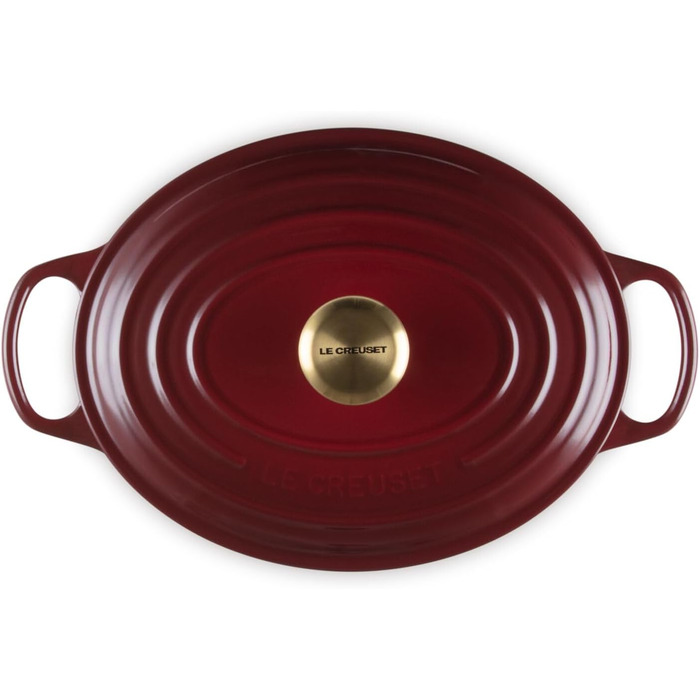 Le Creuset Signature Казанок з чавуну з кришкою, овальний, 29 см, 7,5 л, для всіх типів плит, включаючи індукцію, колір Chambray