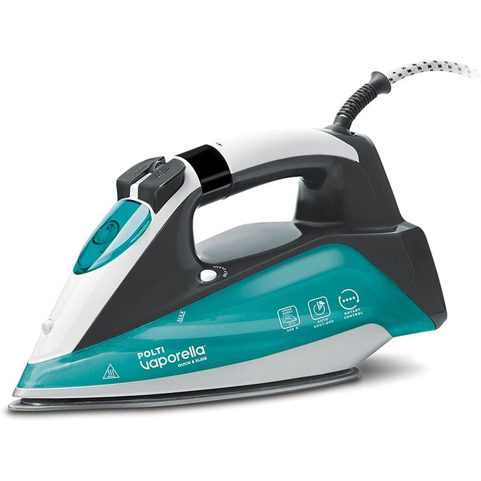 Відпарювач для одягу Polti Vaporella Quick&Slide Qs220 з цифровим дисплеєм та професійною підошвою Pro-Steam, 2400 Вт, 250 г/хв